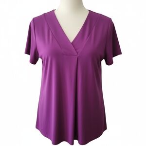 XL Fuscia Dana Buchman Short Sleeve Top